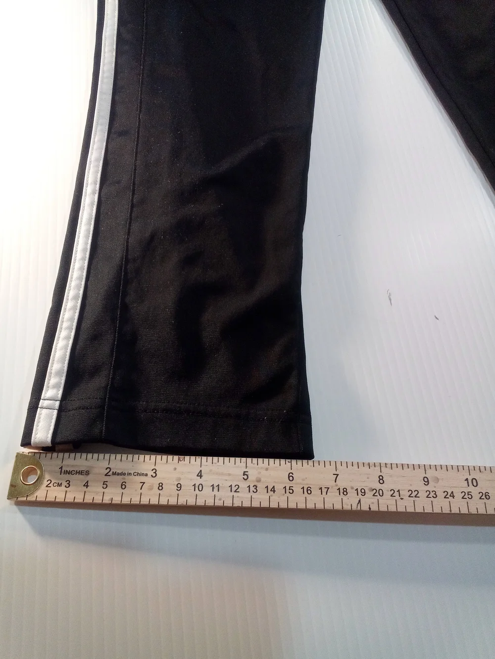 adidas Men's Black 3-Stripes Track Pants Pull On Elastic Waist L 28